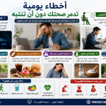 أخطاء يومية تؤثر على الصحة مثل قلة النوم والإفراط في الجلوس وسوء التغذية