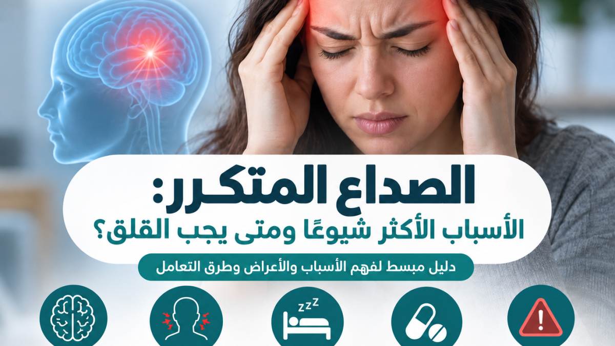 الصداع المتكرر وأسبابه الأكثر شيوعًا وعلامات الخطر