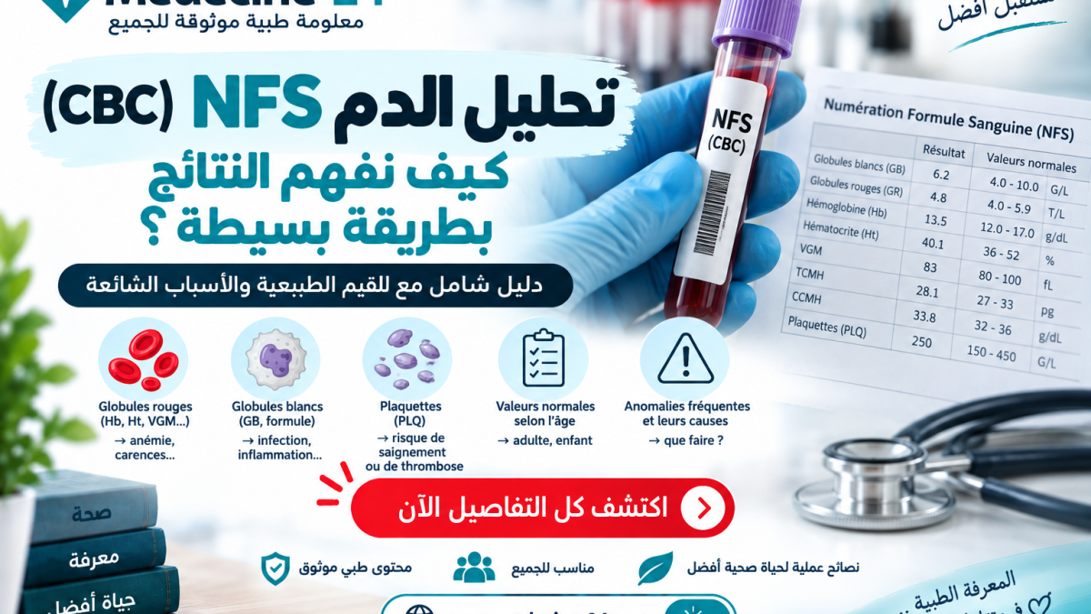 تحليل الدم NFS (CBC) ومكونات تعداد الدم وكيفية فهم النتائج